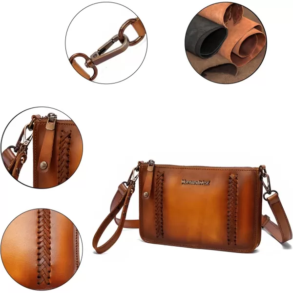 Montana West Crossbody Bags for Women Genuine Leather Cell Phone Purse Wallet Lightweight Shoulder Bag Travel Purse