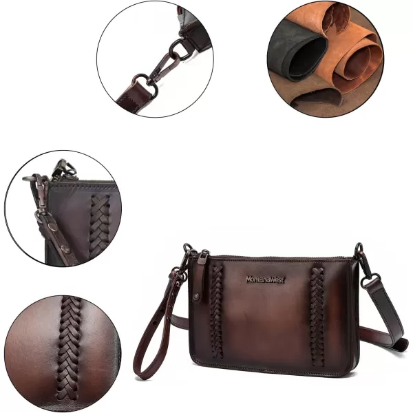 Montana West Crossbody Bags for Women Genuine Leather Cell Phone Purse Wallet Lightweight Shoulder Bag Travel Purse