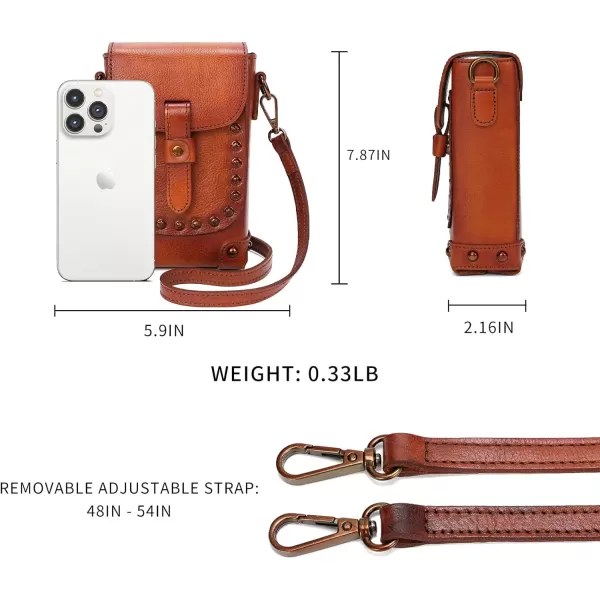 Montana West Crossbody Bags for Women Genuine Leather Cell Phone Purse Wallet Lightweight Shoulder Bag Travel Purse