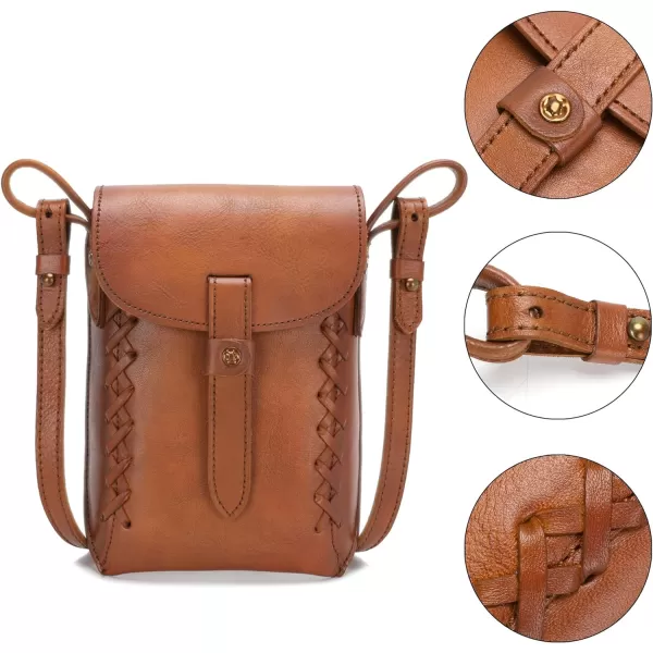 Montana West Crossbody Bags for Women Genuine Leather Cell Phone Purse Wallet Lightweight Shoulder Bag Travel Purse