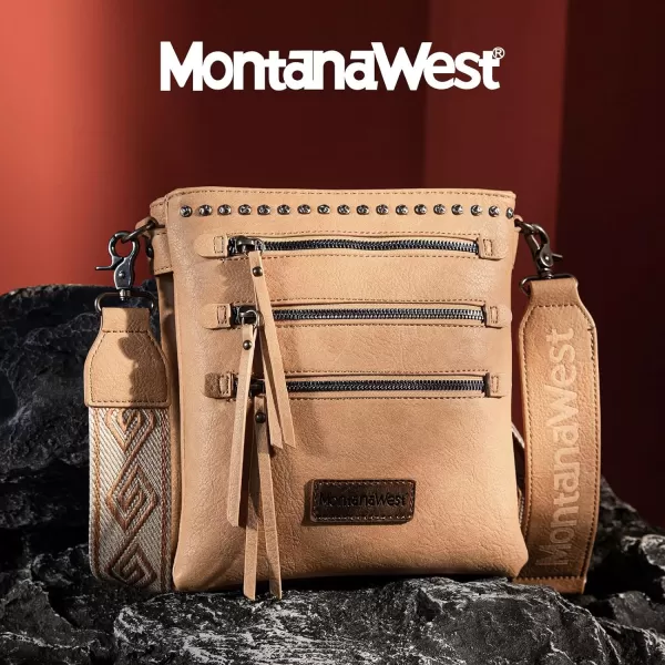 Montana West Crossbody Purses and Handbags for Women, Medium Size Double Compartments with Adjustable Guitar Strap