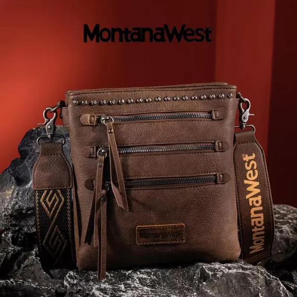 Montana West Crossbody Purses and Handbags for Women, Medium Size Double Compartments with Adjustable Guitar Strap