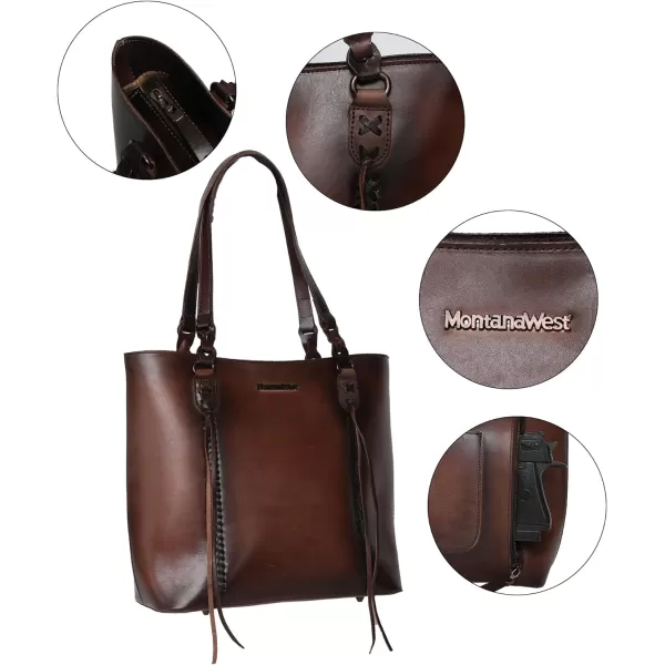 Montana West Genuine Leather Bags for Women Tote Shoulder Purses Tassel Handbag