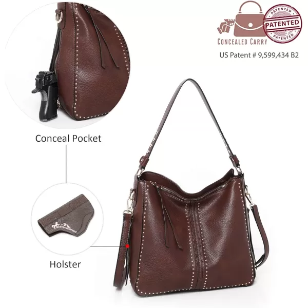 Montana West Hobo Bag for Women Large Conceal Carry Purse and Handbag Crossbody Shoulder Bag with Holster