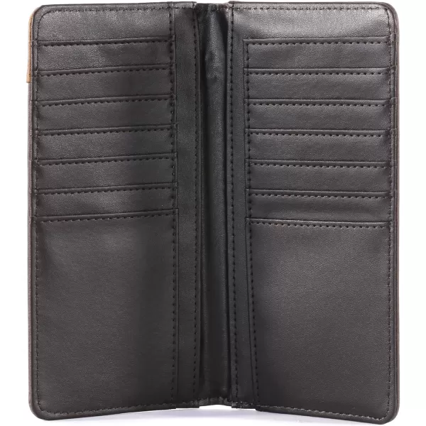 Montana West Men's Wallet Long Bifold Western Wallet Extra Capacity with Multiple Card Slots MW-606BK