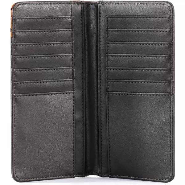 Montana West Men's Wallet Long Bifold Western Wallet Extra Capacity with Multiple Card Slots MW-606BK