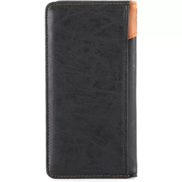 Montana West Men's Wallet Long Bifold Western Wallet Extra Capacity with Multiple Card Slots MW-606BK