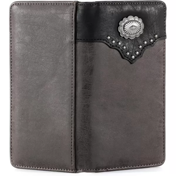 Montana West Men's Wallet Long Bifold Western Wallet Extra Capacity with Multiple Card Slots MW-606BK