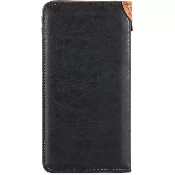 Montana West Men's Wallet Long Bifold Western Wallet Extra Capacity with Multiple Card Slots MW-606BK