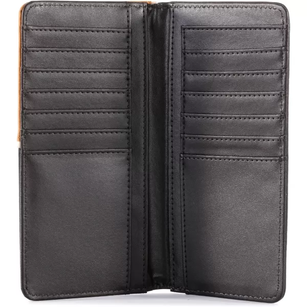 Montana West Men's Wallet Long Bifold Western Wallet Extra Capacity with Multiple Card Slots MW-606BK