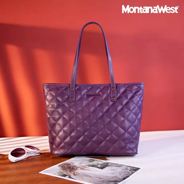 Montana West Quilted Handbag for Women Tote Purse Shoulder Bag Large Fashion Hobo Purse