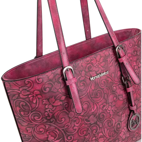 Montana West Tote Bag for Women Large Purse and Handbags Set Embossed Collection Purse 2Pcs Set