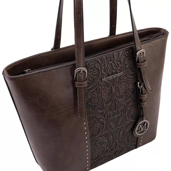 Montana West Tote Bag for Women Large Purse and Handbags Set Embossed Collection Purse 2Pcs Set