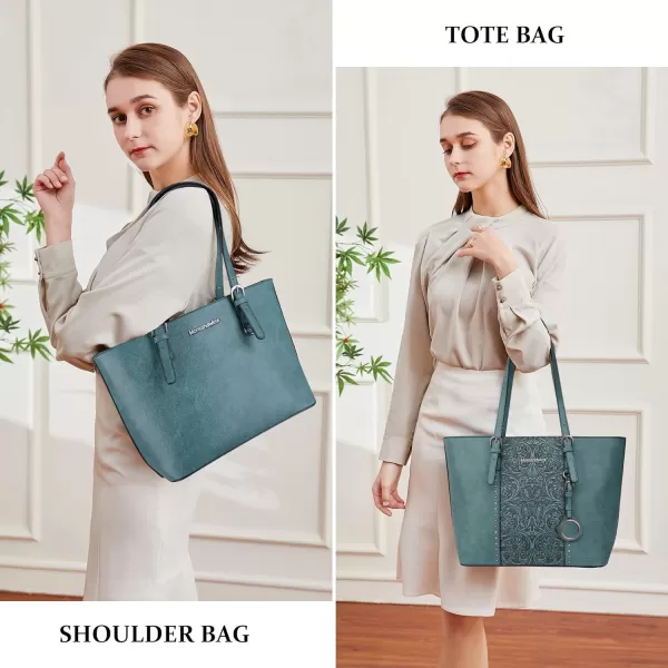 Montana West Tote Bag for Women Large Purse and Handbags Set Embossed Collection Purse 2Pcs Set