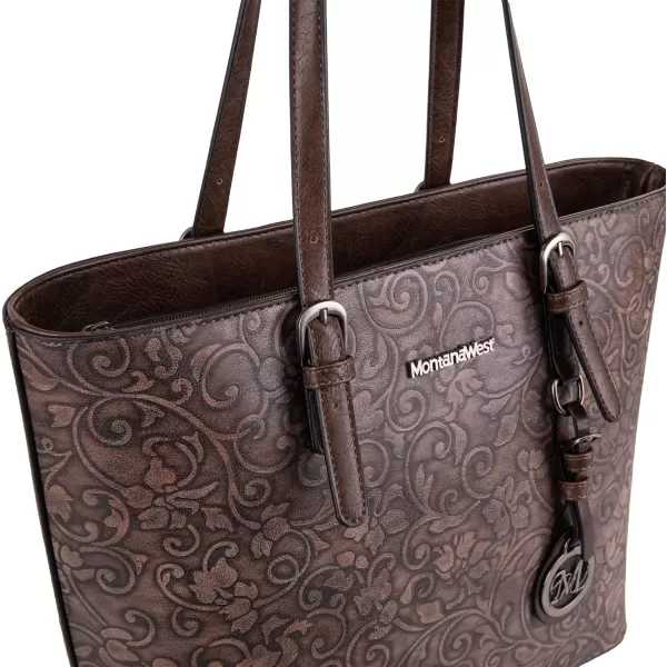 Montana West Tote Bag for Women Large Purse and Handbags Set Embossed Collection Purse 2Pcs Set