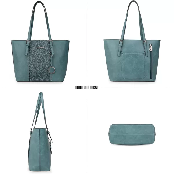 Montana West Tote Bag for Women Large Purse and Handbags Set Embossed Collection Purse 2Pcs Set