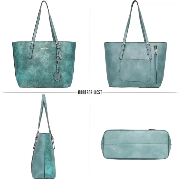 Montana West Tote Bag for Women Large Purse and Handbags Set Embossed Collection Purse 2Pcs Set