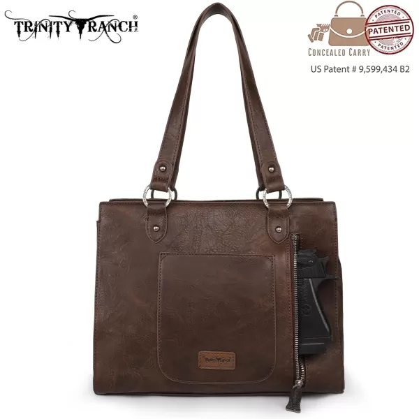 Montana West Western Tote Bag for Women Concealed Carry Shoulder Handbag Tooling Purse