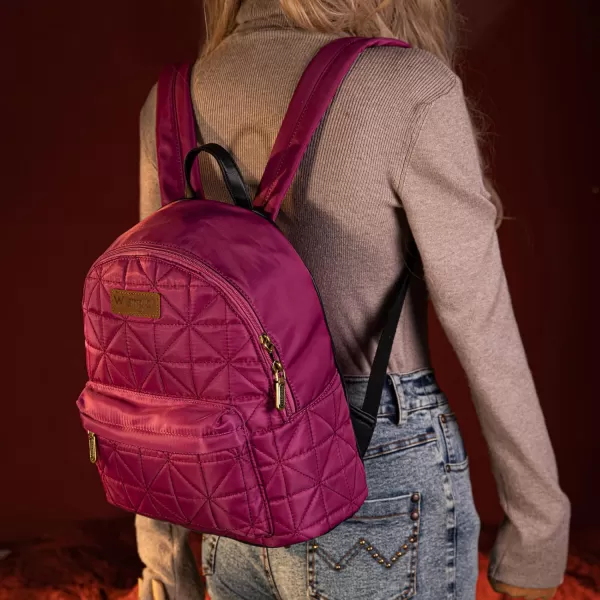 Montana West × Wrangler Backpack Purse for Women Quilted Backpack for Casual Travel Trip