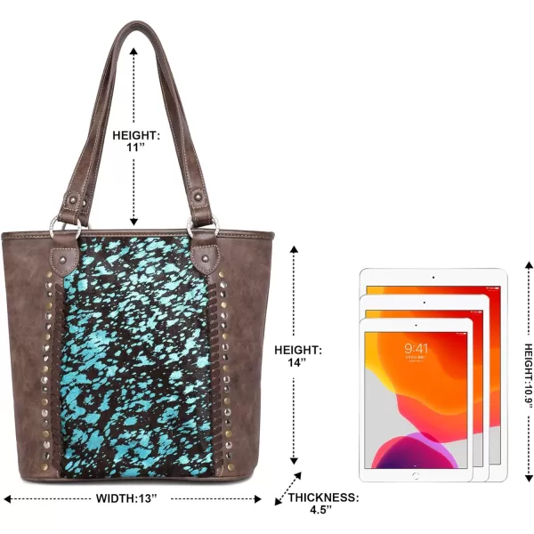 Trinity Ranch Western Tote Bag for Women Genuine Hair-On Cowhide Collection Handbag Conceal Carry Purse