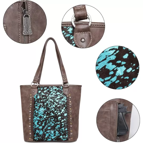 Trinity Ranch Western Tote Bag for Women Genuine Hair-On Cowhide Collection Handbag Conceal Carry Purse