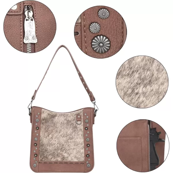 Trinity Ranch Western Tote Bag for Women Genuine Hair-On Cowhide Collection Handbag Conceal Carry Purse