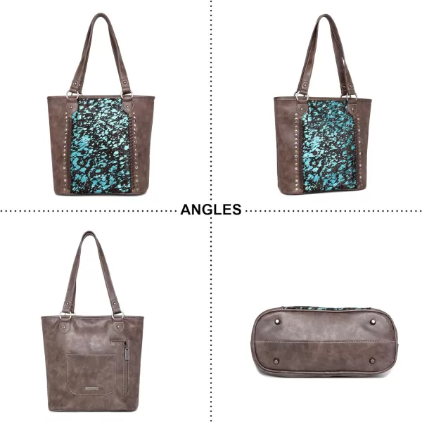 Trinity Ranch Western Tote Bag for Women Genuine Hair-On Cowhide Collection Handbag Conceal Carry Purse