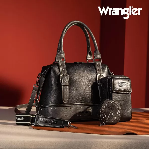 Wrangler 3Pcs Doctor Bag Sets for Women Top-handle Satchel Bag with Cell Phone Handbags and Coin Purse