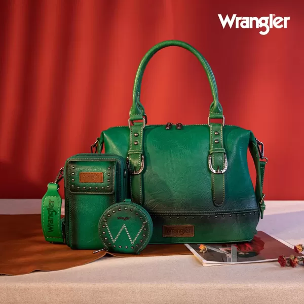 Wrangler 3Pcs Doctor Bag Sets for Women Top-handle Satchel Bag with Cell Phone Handbags and Coin Purse