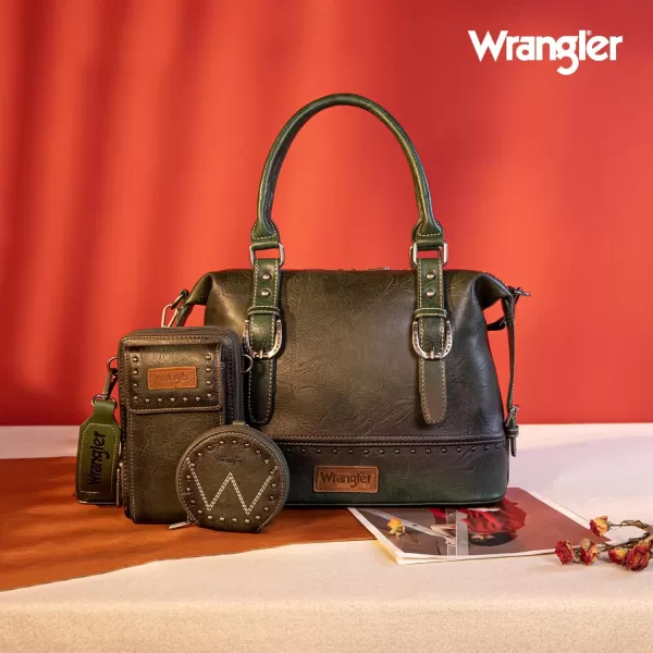 Wrangler 3Pcs Doctor Bag Sets for Women Top-handle Satchel Bag with Cell Phone Handbags and Coin Purse