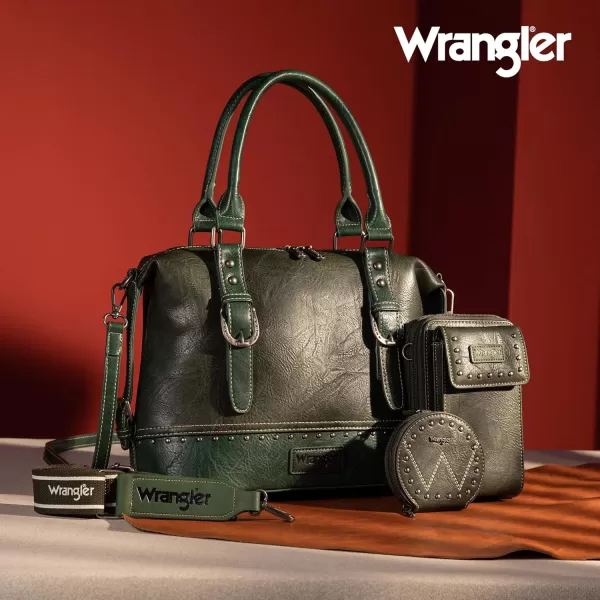 Wrangler 3Pcs Doctor Bag Sets for Women Top-handle Satchel Bag with Cell Phone Handbags and Coin Purse