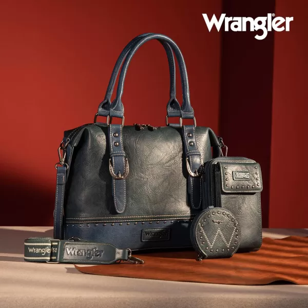 Wrangler 3Pcs Doctor Bag Sets for Women Top-handle Satchel Bag with Cell Phone Handbags and Coin Purse