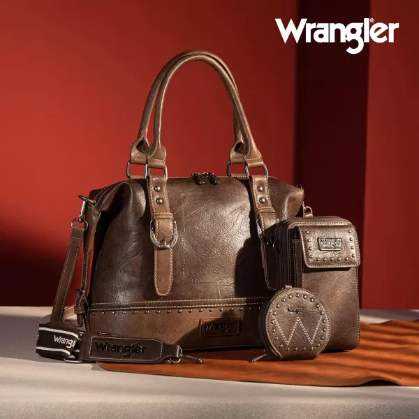 Wrangler 3Pcs Doctor Bag Sets for Women Top-handle Satchel Bag with Cell Phone Handbags and Coin Purse