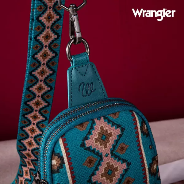 Wrangler Aztec Crossbody Sling Bags for Women Cross Body Purse with Detachable Strap