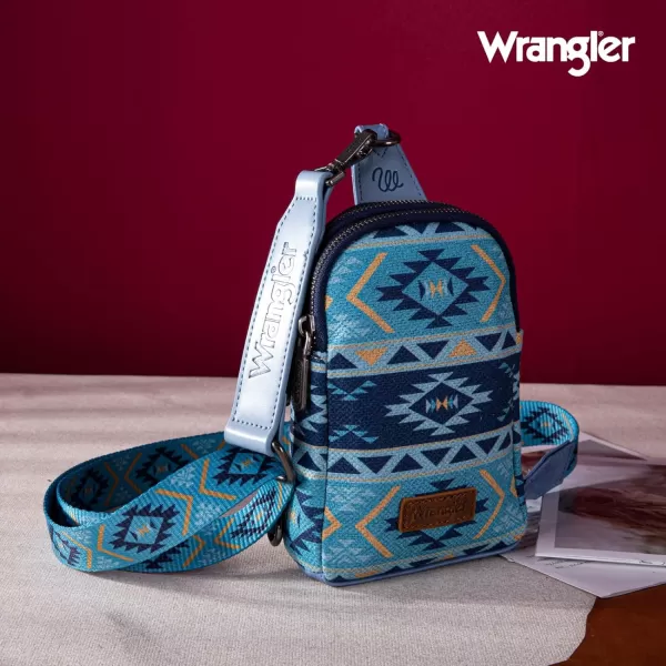 Wrangler Aztec Crossbody Sling Bags for Women Cross Body Purse with Detachable Strap