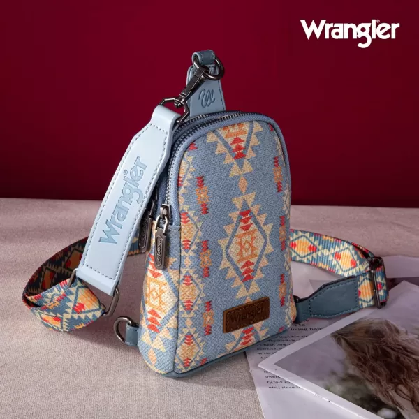 Wrangler Aztec Crossbody Sling Bags for Women Cross Body Purse with Detachable Strap