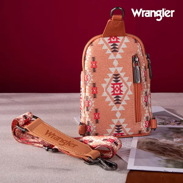 Wrangler Aztec Crossbody Sling Bags for Women Cross Body Purse with Detachable Strap