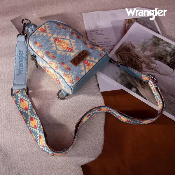 Wrangler Aztec Crossbody Sling Bags for Women Cross Body Purse with Detachable Strap