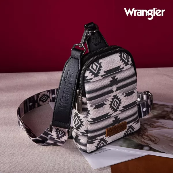 Wrangler Aztec Crossbody Sling Bags for Women Cross Body Purse with Detachable Strap