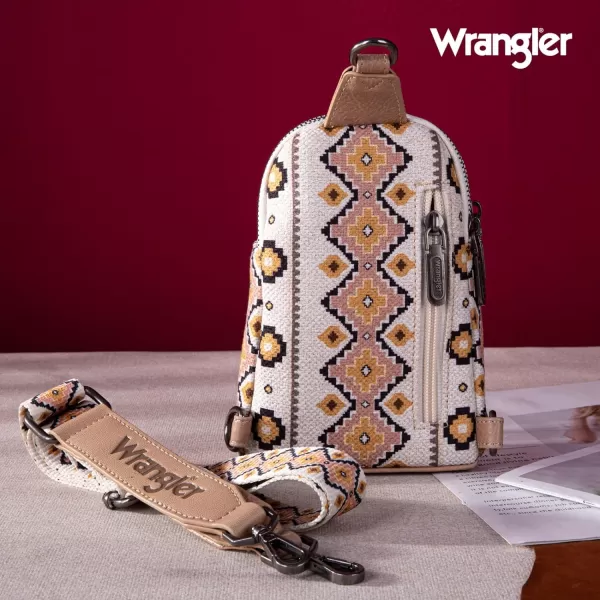 Wrangler Aztec Crossbody Sling Bags for Women Cross Body Purse with Detachable Strap