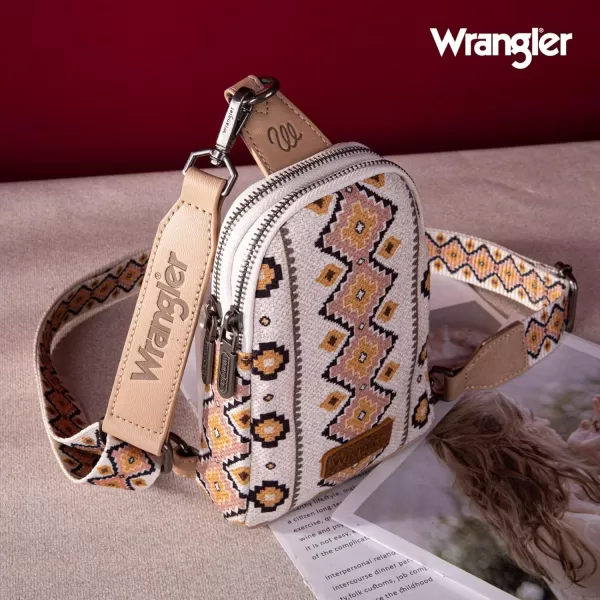 Wrangler Aztec Crossbody Sling Bags for Women Cross Body Purse with Detachable Strap