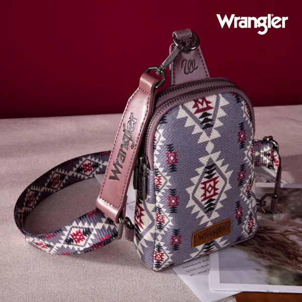 Wrangler Aztec Crossbody Sling Bags for Women Cross Body Purse with Detachable Strap