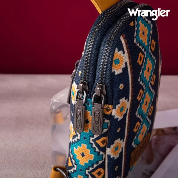 Wrangler Aztec Crossbody Sling Bags for Women Cross Body Purse with Detachable Strap