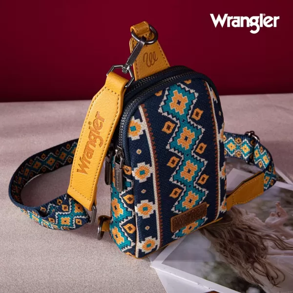 Wrangler Aztec Crossbody Sling Bags for Women Cross Body Purse with Detachable Strap