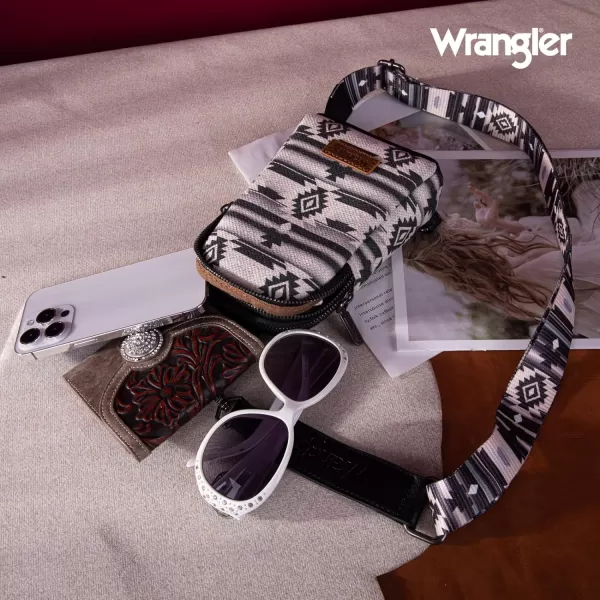 Wrangler Aztec Crossbody Sling Bags for Women Cross Body Purse with Detachable Strap