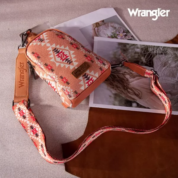 Wrangler Aztec Crossbody Sling Bags for Women Cross Body Purse with Detachable Strap