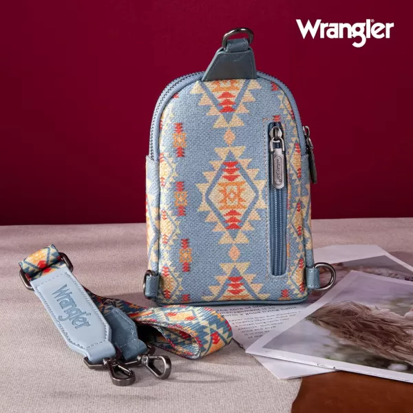 Wrangler Aztec Crossbody Sling Bags for Women Cross Body Purse with Detachable Strap