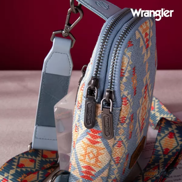 Wrangler Aztec Crossbody Sling Bags for Women Cross Body Purse with Detachable Strap