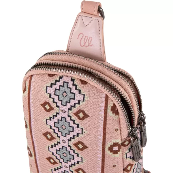 Wrangler Aztec Crossbody Sling Bags for Women Cross Body Purse with Detachable Strap