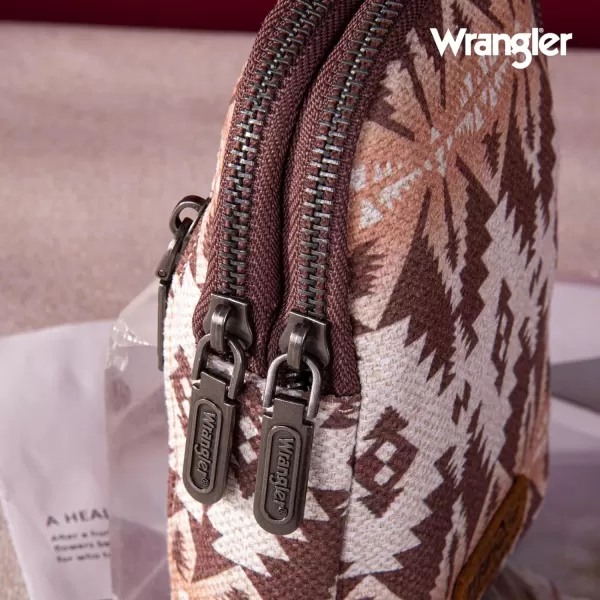 Wrangler Aztec Crossbody Sling Bags for Women Cross Body Purse with Detachable Strap